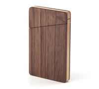 Qussedser Scatola Porta Biglietti da Visita Portatile In Legno Regali Aziendali Porta Biglietti da Visita Confezione Regalo 1 Pezzo