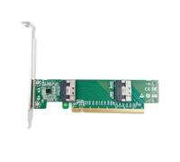Qussedser Scheda Adattatore PCI Express X16 A 2 Porte SlimSAS SFF-8654 8I Scheda Adattatore Portatile Multifunzione