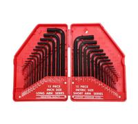 Qussedser Set di 30 Chiavi Esagonali A Brugola SAE e Metriche con Chiavi A Brugola A Forma di L, Kit di Utensili Manuali Meccanici con Cacciavite