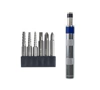 Qussedser Set di Cacciaviti 6 In 1 con Attacco A Percussione da 1/4 di Pollice, per Rimuovere Elementi di Fissaggio Arrugginiti, Bloccati e Rotti, con Specifiche Complete