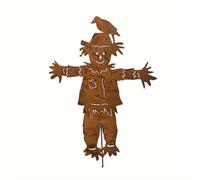 Qussedser Spaventapasseri da giardino, cartello in metallo per cortile, autunno, Halloween, Ringraziamento, decorazione per esterni, scultura per patio