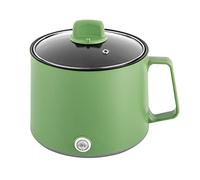 Qussse Pentola antiaderente portatile, multicooker elettrico da 1,7 l con doppio controllo di potenza per cucinare noodles zuppa polenta gnocchi (verde)