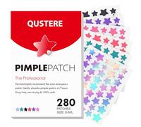 QUSTERE Cerotti per brufoli per viso, cerotti idrocolloidali per acne, simpatiche coperture per il viso, adesivi colorati con tea tree, acido salicilico e olio di cica | 3 misure (10 mm, 12 mm e 14 mm