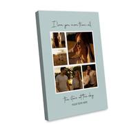 Qustiuve Stampe su tela personalizzate - Stampa fotografica personalizzata da parete, cornice avvolta da galleria, perfetta per decorare la casa, matrimoni, neonati, animali domestici, regali di