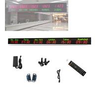 QUSYZD Grande Orologio da Parete Digitale a LED, luminosità 1000MCD, Telaio in Profilo di Alluminio, Montaggio a Parete, 20W, Orologio con Sveglia a Colori RGB Regolabile per casa,