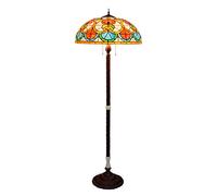 QUSYZD Lampada da Terra a LED, Lampada da Lettura Grande da 60 cm per Soggiorno, Sala da Pranzo, Bar, lampade Verticali e Lanterne Americane in Vetro colorato Color Gia,
