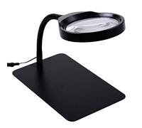 QUSYZD Lente d'Ingrandimento da Tavolo con luci a LED, Utilizzabile per Leggere Le incisioni sulla Cura della Bellezza per Anziani, ingrandimento 10X.,