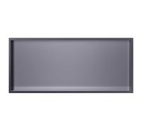 QUSYZD Mensole a Incasso per nicchia Doccia, Contenitore Rettangolare per Bagno per Shampoo e Sapone, Porta Carta igienica Bianco Opaco, poggiapiedi, 70x28x12,5 c,Gray-b-90X28X12.5cm-35X11X5in