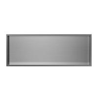 QUSYZD Mensole a Incasso per nicchia Doccia, Contenitore Rettangolare per Bagno per Shampoo e Sapone, Porta Carta igienica Bianco Opaco, poggiapiedi, 70x28x12,5 c,Gray-a-120X28X12cm-47X11X5in