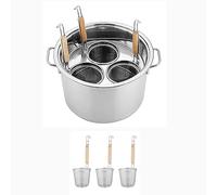 QUSYZD Pentola per Pasta Commerciale in Acciaio Inossidabile con Set di Inserti, divisore e colino per Una Cottura efficiente in Cucina e al Ristorante, D-3 Fori,D-3 Holes