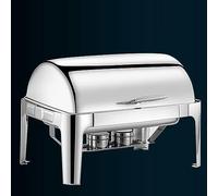 QUSYZD Scaldavivande Elettrico per Buffet - Scaldavivande e scaldavivande, bruciatore per Mantenere Il Cibo Caldo, Set per Hot Pot con Coperchio in Vetro temperato, Set PE,Steel Cover Double-6L