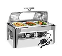 QUSYZD Set di scaldavivande, scaldavivande per Buffet, scaldavivande, vassoi riscaldanti Rotondi e rettangolari, scaldavivande Quadrati in Acciaio Inox, scaldavivande roto,B-One Size