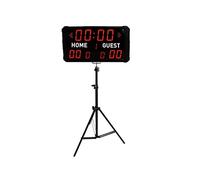 QUSYZD Tabellone segnapunti elettronico con Telecomando Tabellone segnapunti elettronico con Orologio segnapunti Portatile Attrezzatura per Giochi con la Palla, Tabellone segnapun,Scoreboard-Tripod-1