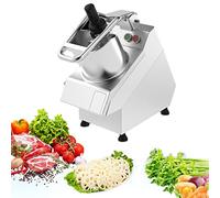 QUSYZD Tagliaverdure Automatico Multifunzionale Commerciale, affettatrice per Patate e cipolle da 550 W con 6 testine di Taglio, Taglia Frutta e Verdura Elettrico da 250 k,