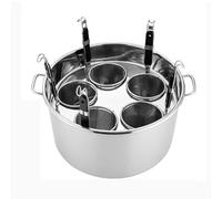QUSYZD Utensile per la Cottura della Pasta 3 in 1 con cestelli colino, Ideale per Pasta, Gnocchi e zuppa, 5 Fori,5 Holes