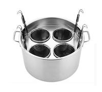 QUSYZD Utensile per la Cottura della Pasta 3 in 1 con cestelli colino, Ideale per Pasta, Gnocchi e zuppa, 4 Fori,4 Holes