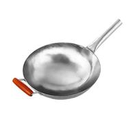 QUSYZD Wok in Titanio Antiaderente Leggero, antiruggine, Fondo Rotondo Sano, Senza Rivestimento, Wok Resistente all'Usura e alla corrosione, b, 36 cm, B-32 cm,B-32CM