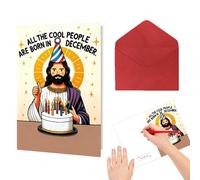 Qutalmi Biglietto di auguri di compleanno con scritta in lingua tedesca "Gesù", con busta, divertente biglietto di auguri per la famiglia e gli amici, per adulti, amanti, famiglia, amici, mamma e