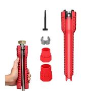 Qutalmi Chiave multifunzione per lavello, 8 in 1, con intercambiabili, chiavi per lavabo, e lavello, per spazi ristretti, adatto per cucina, bagno, appartamento, ufficio, bacini e