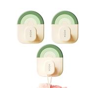 Qutalmi Ganci adesivi | 3 pezzi supporto senza foratura - gancio da cucina | per parete, doccia, bagno, porta, soffitto, cucina, cappotto, chiavi, finestre, dormitorio, asciugamano, guardaroba