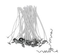 Qutalmi per Candele, stoppini per Candele - Set di stoppini per Candele Pre-cerati - 50 stoppini in Cotone Fai da Te per Candele di soia - Set di stoppini per Candele profumate