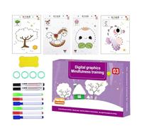 Qutalmi Quaderno Di Esercizi Intelligente Scribble, Cartella di lavoro Scribblesmart, Quaderno Di Esercizi Prescolare Riutilizzabile Per Bambini 2-6, Giovani menti veloci