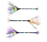 Qutalmi Scopa Della Decorativa 65 Cm Con LED, Per Costumi Di Scena | Scope da di Halloween Per Bambini Adulti Interno Esterno Casa Feste Raduni E Spettacoli Teatrali
