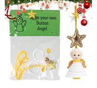 Qutalmi Set di Decorazioni a Bottoni per Albero di Natale | FESTIVITÀ Invernali Educative,Kit per Creare Decorazioni con Bottoni Natalizie | per Davanzale Porta Parete Soggiorno Festa Bambini