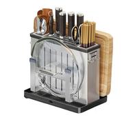 Qutalmi Supporto per tagliere, supporto senza foratura, per pentole e coltelli da cucina, per case studentesche, hotel, ristoranti, appartamenti, noleggio panetterie