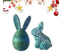 Qutalmi Uova di Pasqua ripiene con coniglietto, statuetta di uova di coniglietto,Decorazioni da tavolo con uova di Pasqua | Decorazioni pasquali, uova di coniglio vuote, giocattoli stampati in,