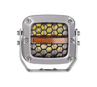 QUTBAG Koplamp Barra Luminosa A LED Da Lavoro Da 120 W 7 Pollici Bianco/giallo Per Guida Fuoristrada Fendinebbia Per Jeep SUV ATV UTV 4x4 Camioncino Barca Auto Licht Montage(1piece chrome 60W)