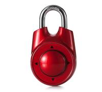 QUTBAG Lucchetto con Password direzionale a Combinazione, Custodia per Bagagli Portatile, armadietto di Sicurezza antifurto, Serratura per Porta, lucchetti, Un Lucchetto direzionale Red