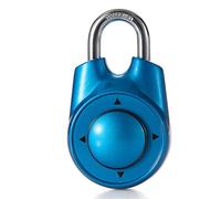 QUTBAG Lucchetto con Password direzionale a Combinazione, Custodia per Bagagli Portatile, armadietto di Sicurezza antifurto, Serratura per Porta, lucchetti, Un Lucchetto direzionale Blue