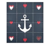 Quteprint Adesivi magnetici per lavastoviglie, motivo a righe e ancora, in PVC, 58,4 x 66 cm, per frigorifero, lavastoviglie, lavastoviglie, rimovibile, protezione antigraffio