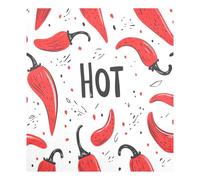 Quteprint Adesivo magnetico per lavastoviglie, motivo peperoncini rossi, 58,4 x 66 cm, in PVC, per cucina, frigorifero, lavastoviglie, rimovibile, protezione antigraffio