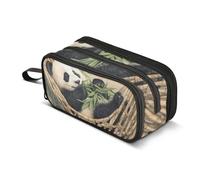 Quteprint Astuccio con cerniera, grazioso panda che dorme, grande capacità, resistente, con 3 scomparti, organizer per scuola, università, ufficio, per studenti, adolescenti, adulti, ragazzi e ragazze
