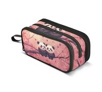 Quteprint Astuccio con cerniera, motivo albero dell'amore, grande capacità, resistente, con 3 scomparti, organizer per scuola, università, ufficio, per studenti, adolescenti, adulti, ragazzi e ragazze