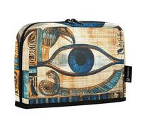 Quteprint Astuccio portamatite, astuccio portamatite con geroglifici dell'antico Egitto, astuccio per cancelleria, trousse portatile, organizer da scrivania per scuola, ufficio, studenti, ragazzi e