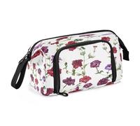 Quteprint Astuccio portamatite con cerniera a forma di fiore, stile vintage, per ragazzi, ragazze, ragazzi, adulti e studenti, multicolore, 9.45x3.74x5.9 inch, Alla moda