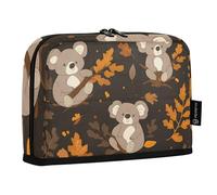 Quteprint Astuccio portamatite, con foglie di quercia koala, astuccio per cancelleria, portatile, organizer da scrivania per scuola, ufficio, studenti, ragazzi e ragazze