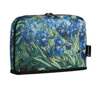 Quteprint Astuccio portamatite con piedi - Irises Vincent Van Gogh, astuccio per cancelleria, borsa portatile per cosmetici, organizer da scrivania per scuola, ufficio, studenti, ragazzi e ragazze