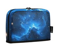 Quteprint Astuccio portamatite con supporto - Galaxy blu nebulosa stelle astuccio per cancelleria, borsa portatile per cosmetici, organizer da scrivania per scuola, ufficio, studenti, ragazzi e