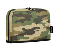Quteprint Astuccio portamatite con supporto in piedi, verde militare, mimetico, astuccio per cancelleria, trousse portatile, organizer da scrivania per scuola, ufficio, studenti, ragazzi e ragazze