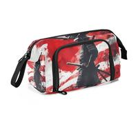 Quteprint Astuccio portamatite di grande capacità, con motivo samurai giapponese, astuccio portatile con cerniera, astuccio per cancelleria per ufficio e scuola, per adolescenti, ragazze, ragazzi