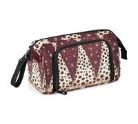 Quteprint Astuccio portamatite di grande capacità, con tre alberi di Natale, astuccio portatile con cerniera, astuccio per cancelleria per ufficio e scuola, per adolescenti, ragazze, ragazzi, adulti