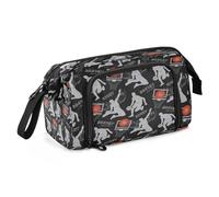 Quteprint Astuccio portamatite di grande capacità, per giocatori di basket sportivo, astuccio portatile con cerniera, astuccio per cancelleria per ufficio e scuola, per adolescenti, ragazze, ragazzi,
