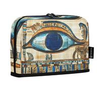 Quteprint Astuccio portamatite in piedi - Antico Egitto occhio di Horus astuccio per cancelleria, borsa portatile per cosmetici, organizer da scrivania per scuola, ufficio, studenti, ragazzi e ragazze