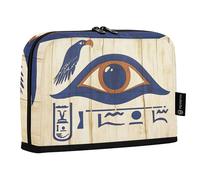 Quteprint Astuccio portamatite in piedi con occhio di Horus Egitto, astuccio per cancelleria, borsa portatile per cosmetici, organizer da scrivania per scuola, ufficio, studenti, ragazzi e ragazze