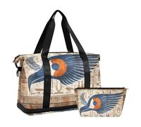 Quteprint Borsa da palestra impermeabile - Egypt Eye of Horus grande capacità borsone con scomparto asciutto bagnato e deposito scarpe, borsa da viaggio per yoga, nuoto, viaggio, per allenamento
