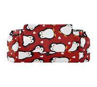 Quteprint Borsa organizer per passeggino, simpatico pinguino, accessorio universale per passeggino, gancio da tasca con 2 portabevande regolabili, cinghie regolabili e ganci per passeggino, Colore: